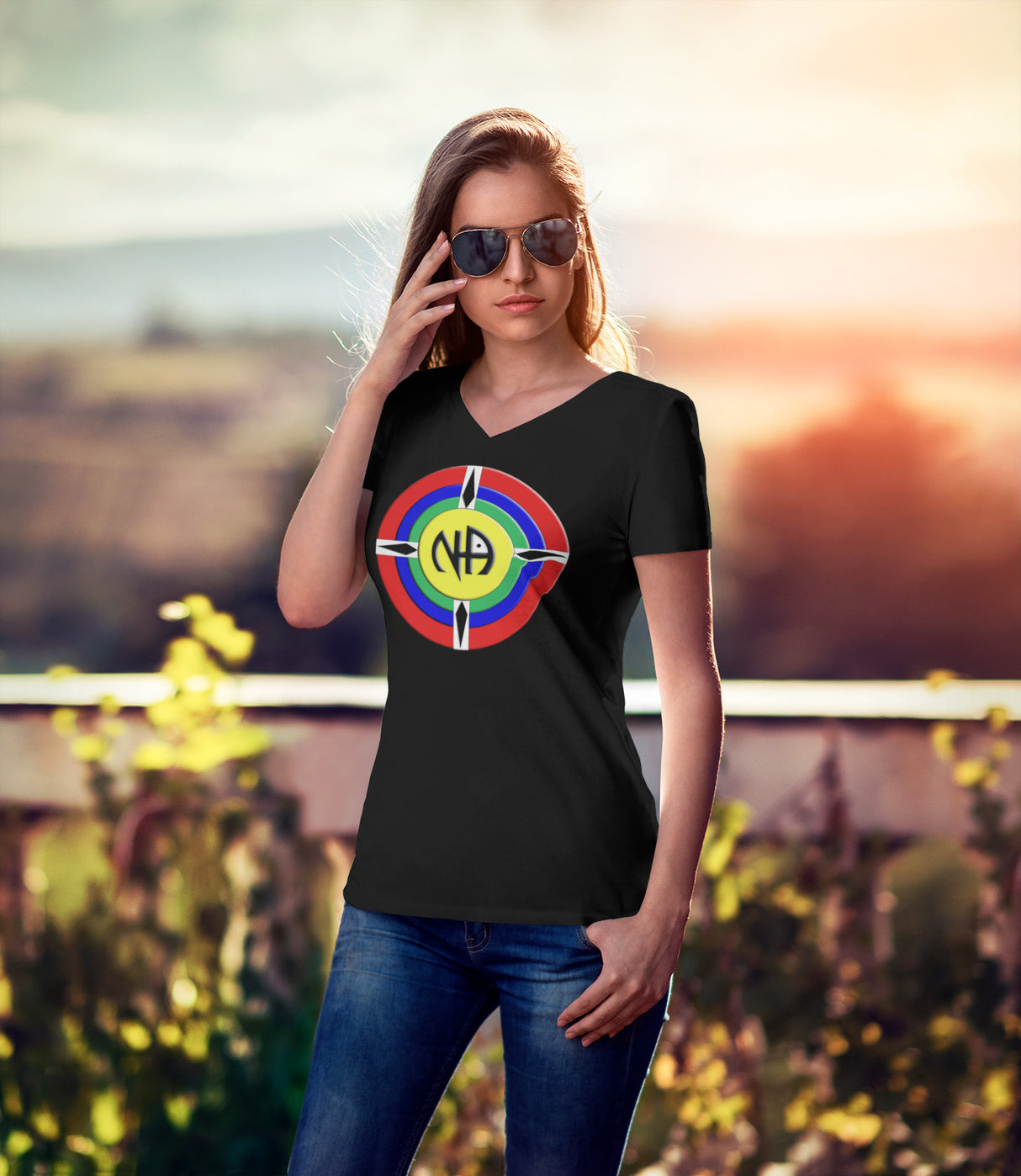 Jimmy K NA Logo dtg V-Neck Tee