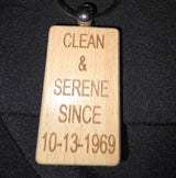 Wooden Clean Date Key Chain