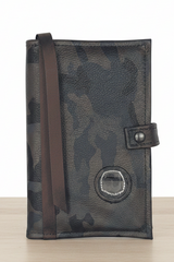 Cover-AA LEATHER Camo Double Book Cover for Hardback Books with Coin Holder