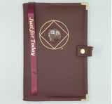 Cover-NA Genuine Leather NA Single Book Cover w/ NA Symbol and Coin Holder