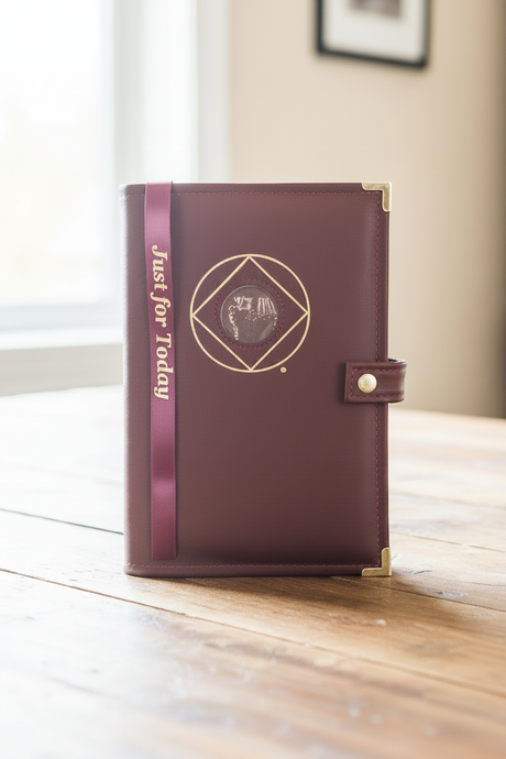 Cover-NA Genuine Leather NA Single Book Cover w/ NA Symbol and Coin Holder