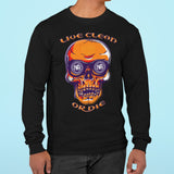 Live Clean Skull Long Sleeve dtg Tee