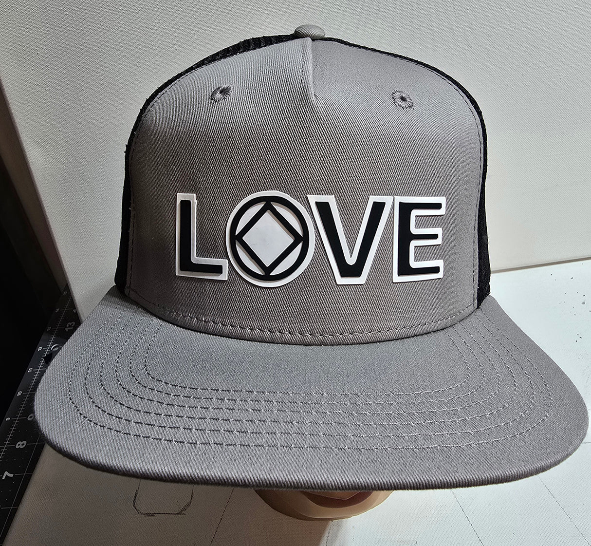 Ball Cap - LOVE w/ NA Symbol - Gray