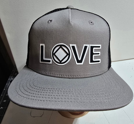 Ball Cap - LOVE w/ NA Symbol - Gray