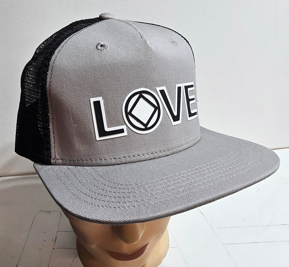 Ball Cap - LOVE w/ NA Symbol - Gray