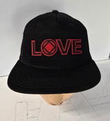 Ball Cap - LOVE With Symbol Blk/Red