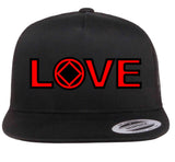 Ball Cap - LOVE With Symbol Blk/Red