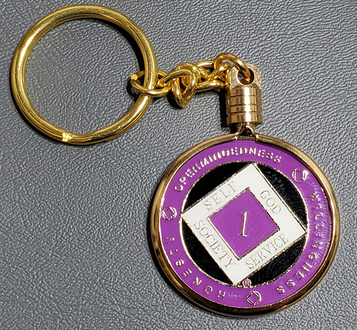 mhkt- Key Chain Medallion Holder w/ Chain