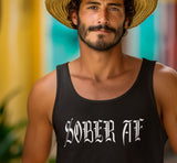 aatt- Sober A Unisex Tank Tops