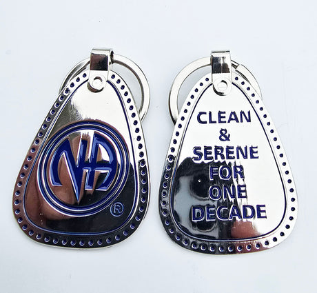 mkt- Metal One Decade Clean Key Tag
