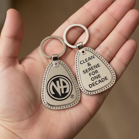 mkt- Metal One Decade Clean Key Tag