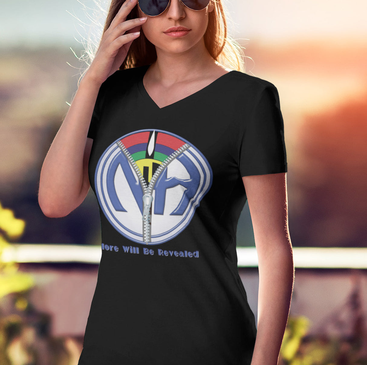 More Will Be Revealed dtg V-Neck Tee