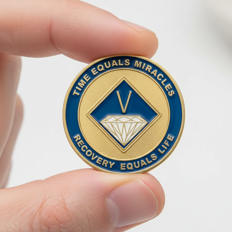NA Recovery Medallion  Blue & Gold