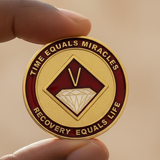 NA Recovery Medallion  Burgundy & Gold