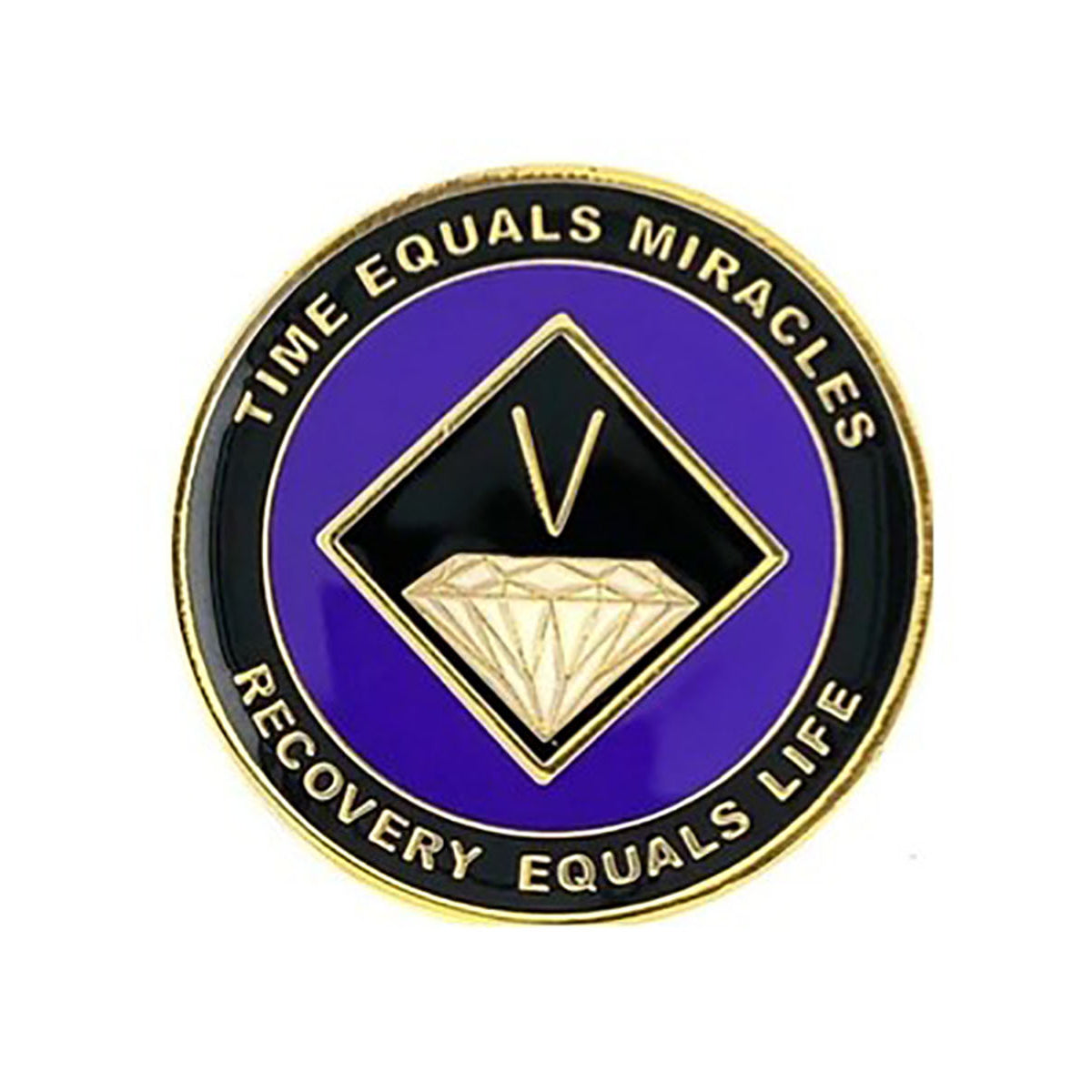 NAWEARS, NA Purple & Black Recovery Medallion, NA Gifts, Medallion ...