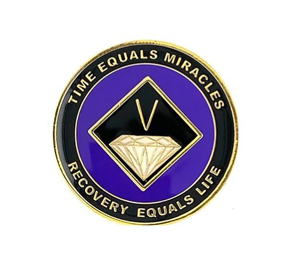 NA Recovery Medallion  Purple & Black
