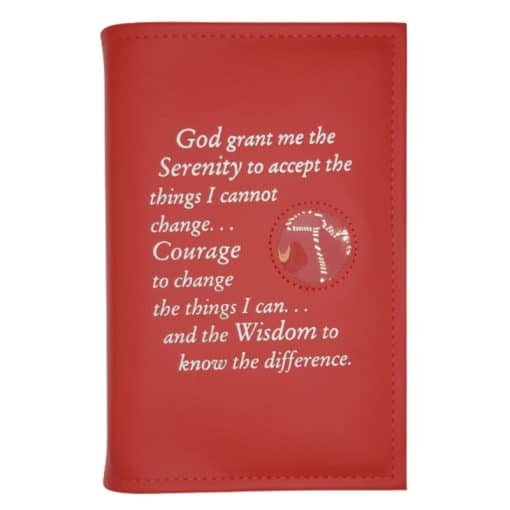 Cover-NA  6th Ed Single Basic Text Cover Serenity Prayer & Medallion Holder