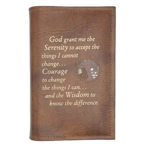 Cover-NA  6th Ed Single Basic Text Cover Serenity Prayer & Medallion Holder