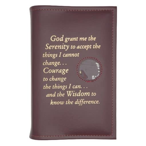 Cover-NA  6th Ed Single Basic Text Cover Serenity Prayer & Medallion Holder