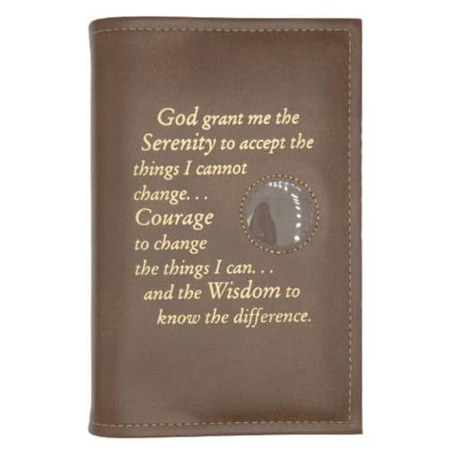 Cover-NA  6th Ed Single Basic Text Cover Serenity Prayer & Medallion Holder