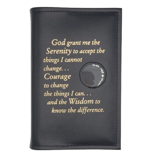 Cover-NA  6th Ed Single Basic Text Cover Serenity Prayer & Medallion Holder