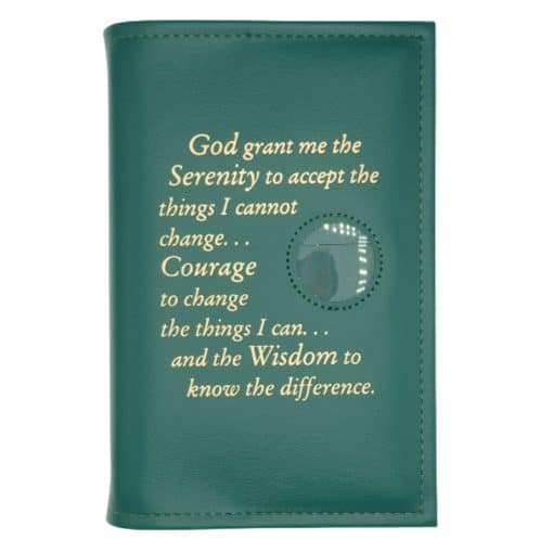 Cover-NA  6th Ed Single Basic Text Cover Serenity Prayer & Medallion Holder