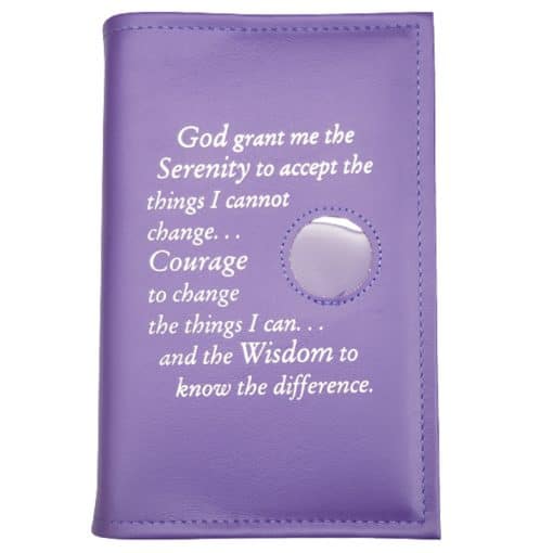 Cover-NA  6th Ed Single Basic Text Cover Serenity Prayer & Medallion Holder