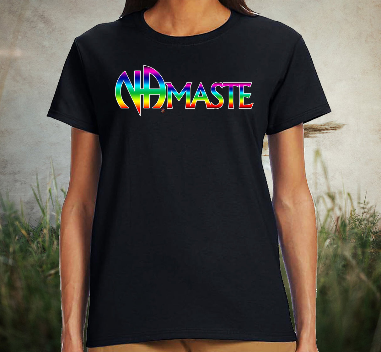 NAmaste NA Rainbow Women's DTG Tee