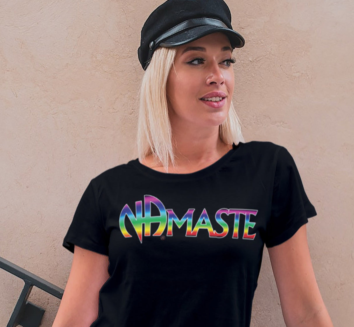 ldTs- NAmaste NA Rainbow Women's Tee