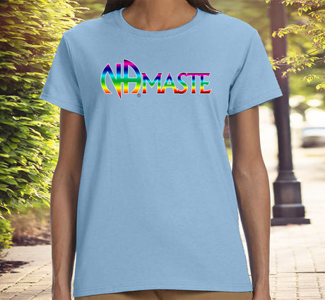 ldTs- NAmaste NA Rainbow Women's Tee