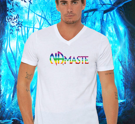 NAmaste NA Rainbow V-neck Tee