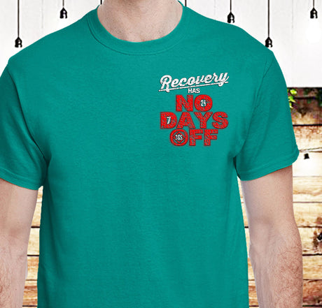 3" Recovery Takes No Days Off Tee