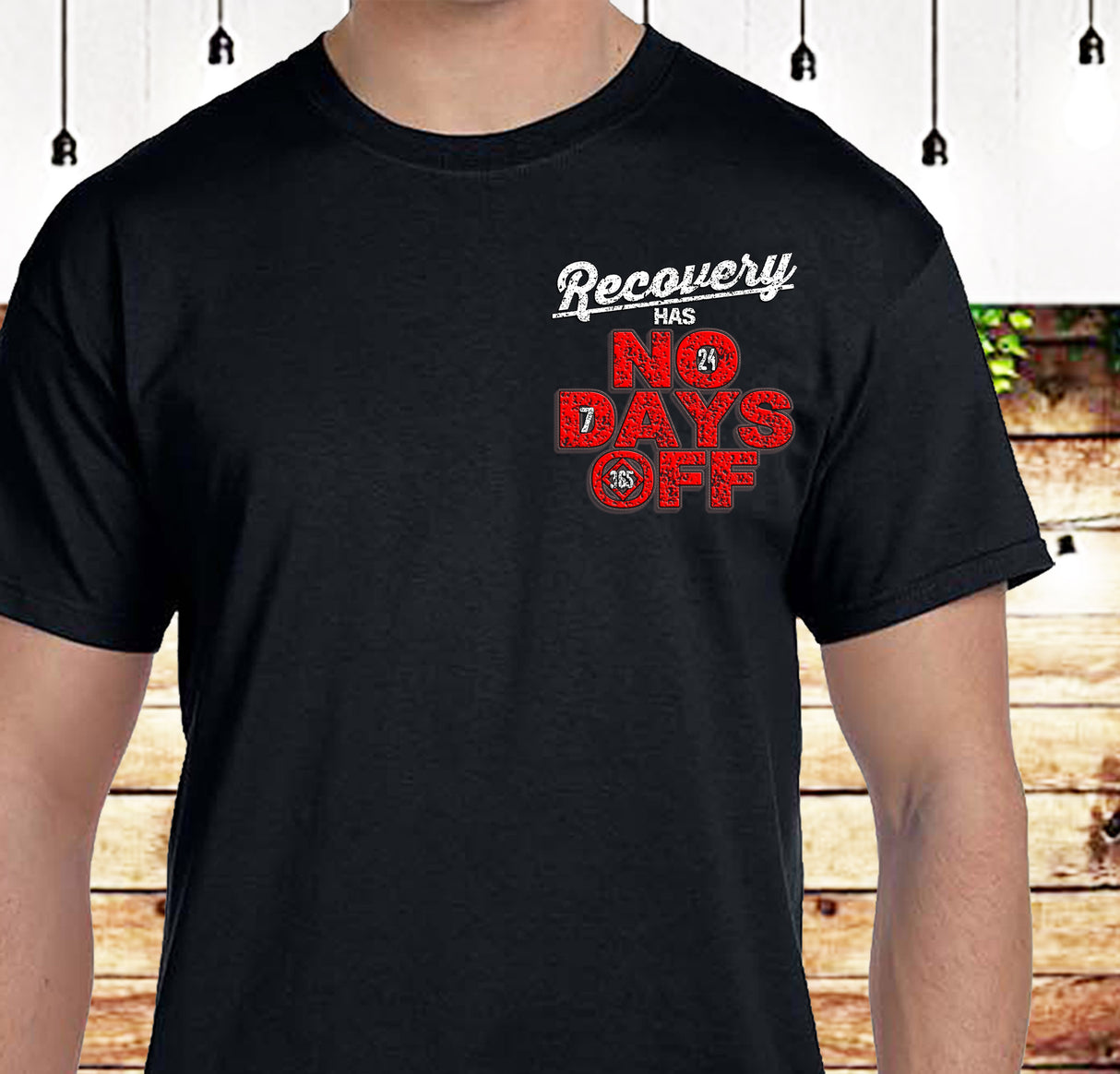 3" Recovery Takes No Days Off Tee