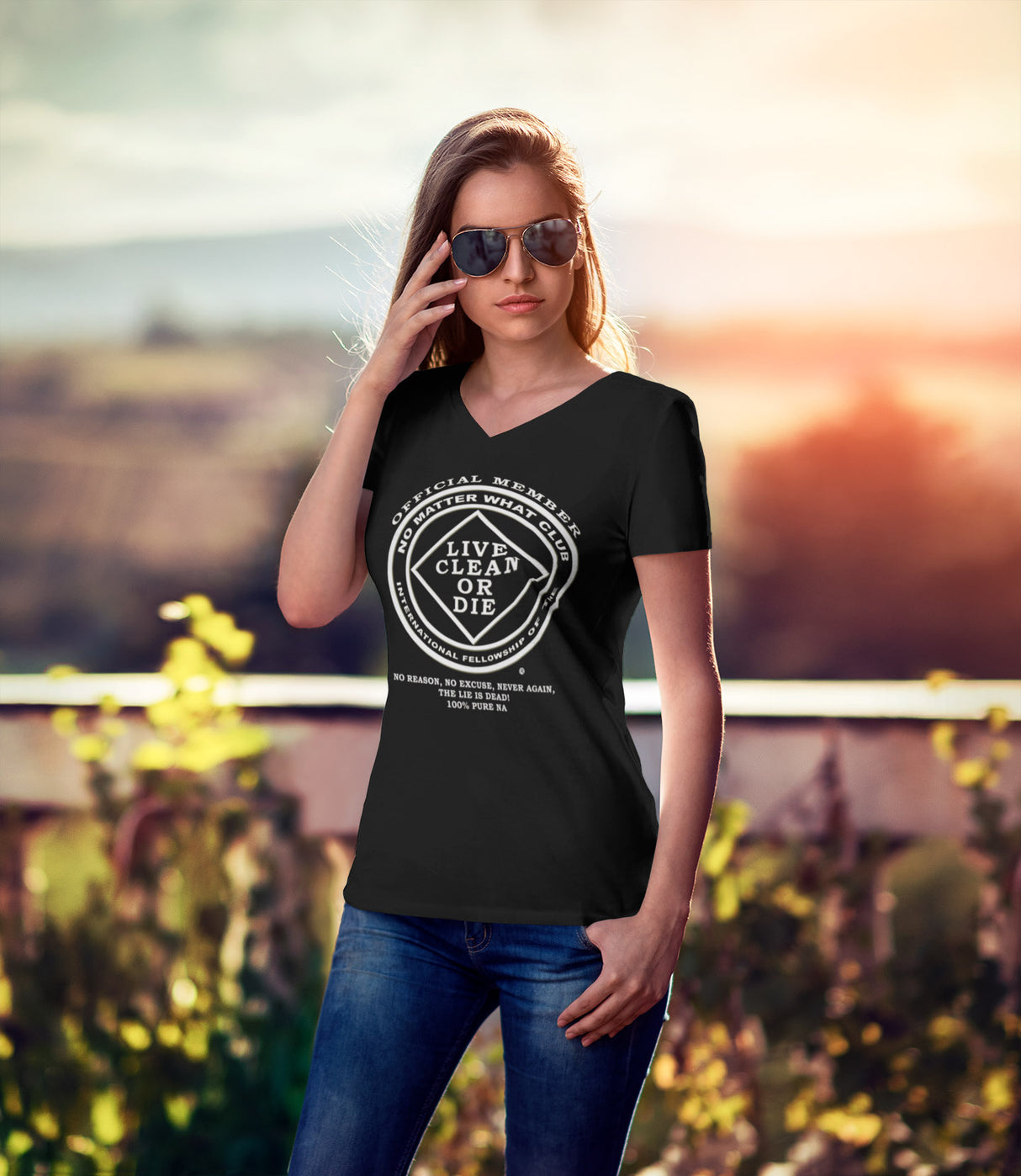 No Matter What Club dtg V-Neck Tee