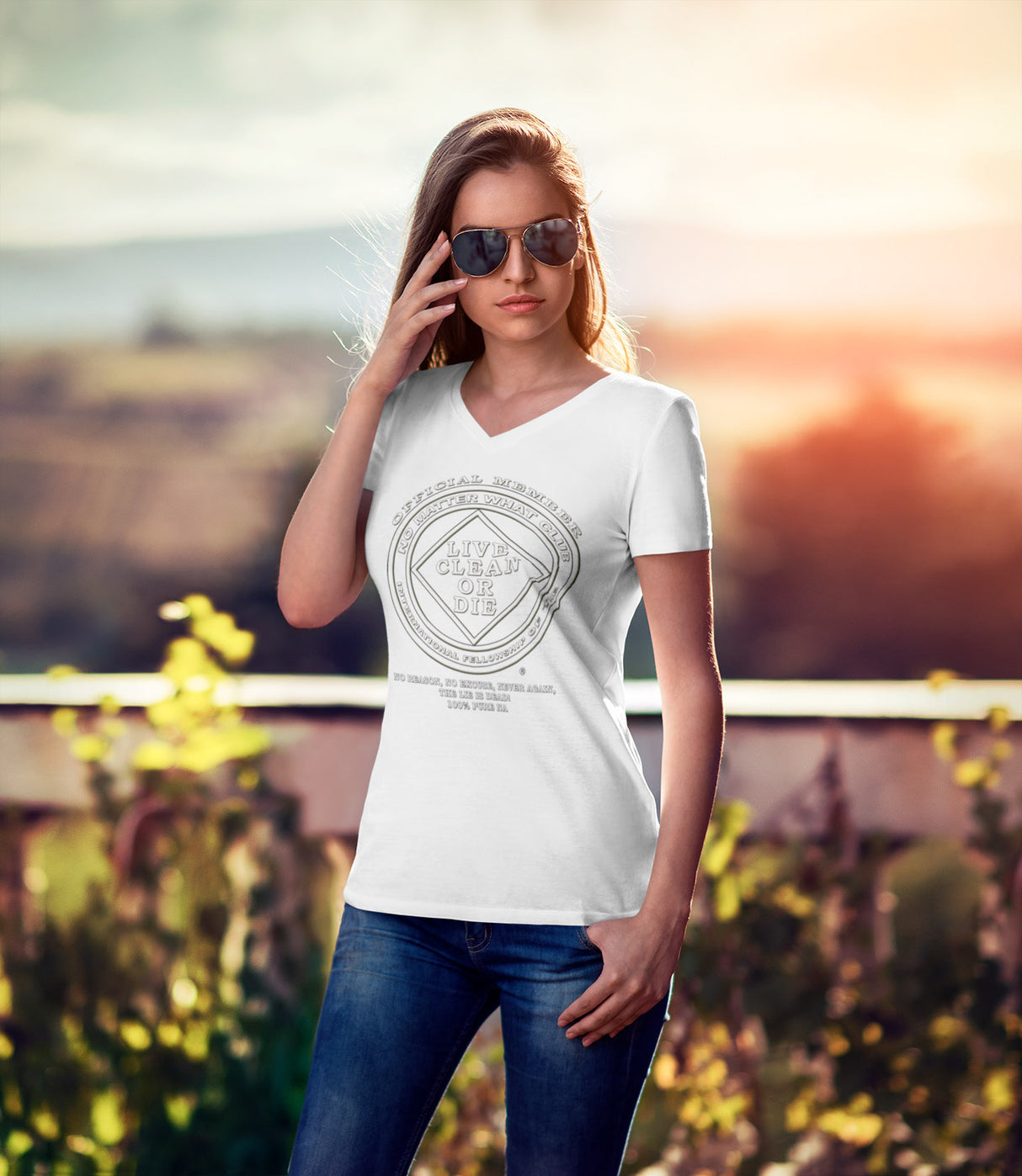 No Matter What Club dtg V-Neck Tee
