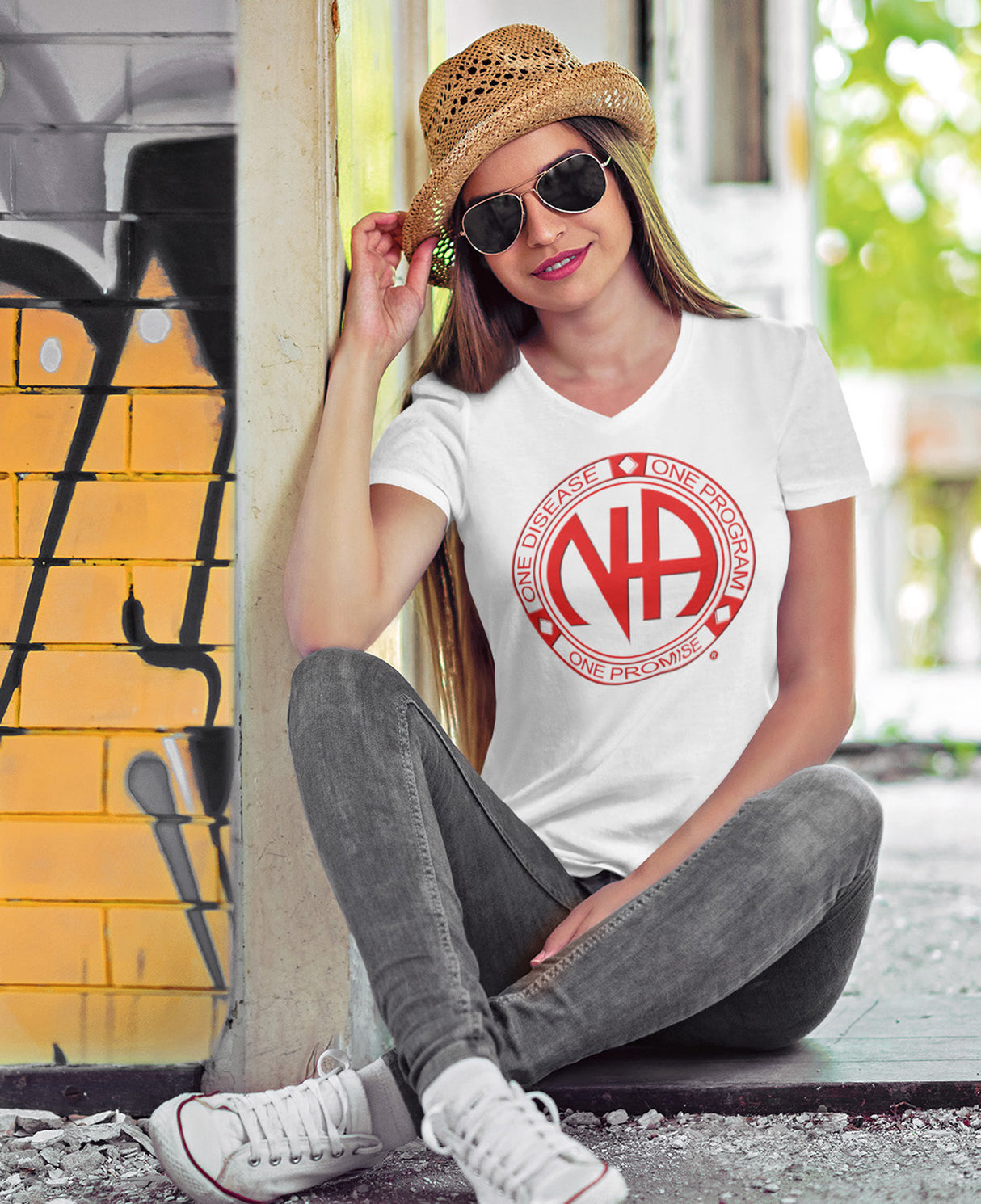 One Disease One Program V.1 dtg V-Neck Tee