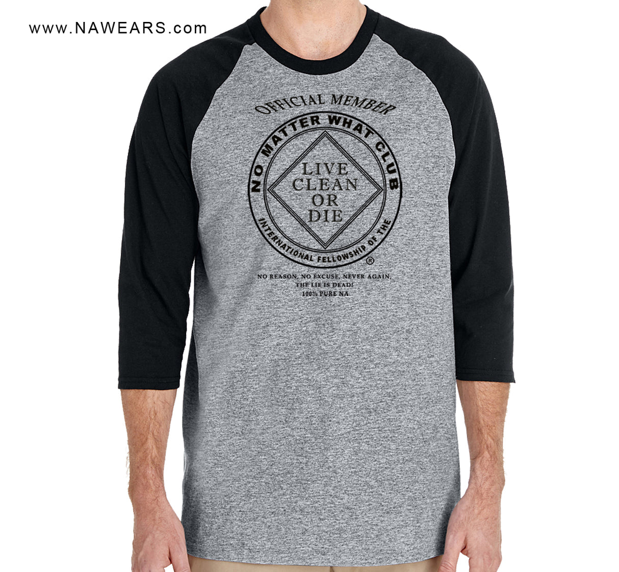 No Matter What Club 3/4 Sleeve Tee  CLEARANCE