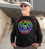 AA - Double AA Rainbow Symbol Long Sleeve dtg Tee