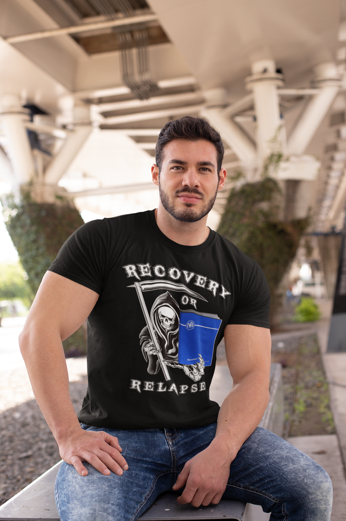 Recovery Or Relapse Reaper  dtg Tee