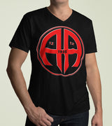 Red AA Logo AA V-Neck Tee