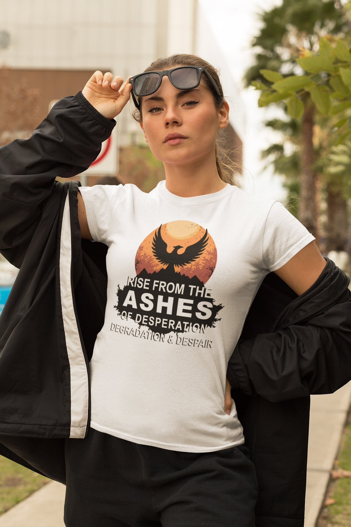 ldTs- Rise Above V.1 Women's DTG Tee