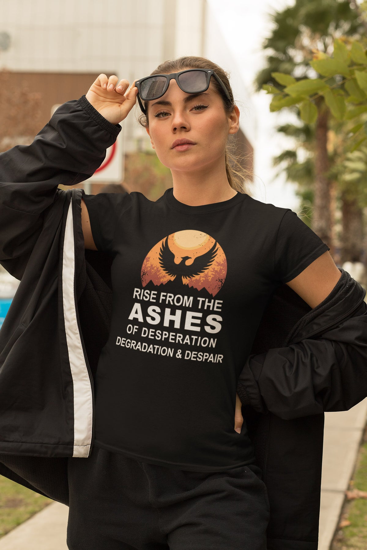 ldTs- Rise Above V.1 Women's DTG Tee