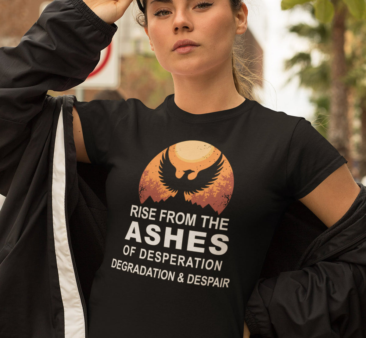 ldTs- Rise Above V.1 Women's DTG Tee