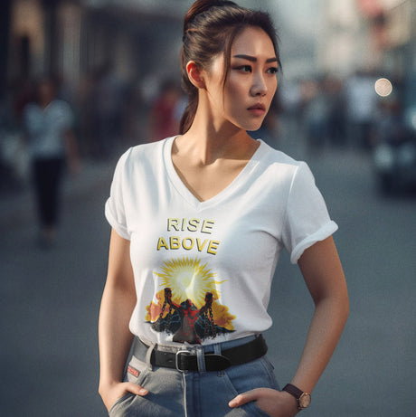Rise Above V.2 dtg V-Neck Tee