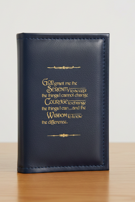 Cover-AA Small Single Book Cover for Mini Big Book or 12n12 or 24 Hours a Day-Hdbk with Serenity Prayer