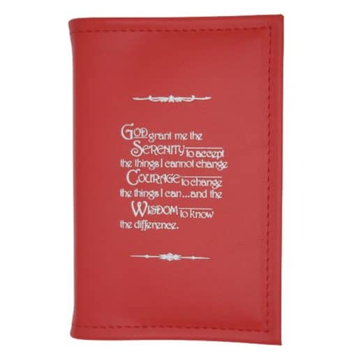 Cover-AA Small Single Book Cover for Mini Big Book or 12n12 or 24 Hours a Day-Hdbk with Serenity Prayer