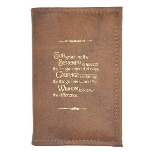 Cover-AA Small Single Book Cover for Mini Big Book or 12n12 or 24 Hours a Day-Hdbk with Serenity Prayer