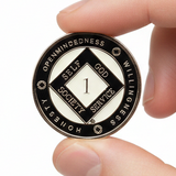Recovery Medallion - Black 1-50Yr