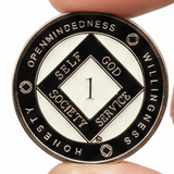 Recovery Medallion - Black 1-50Yr