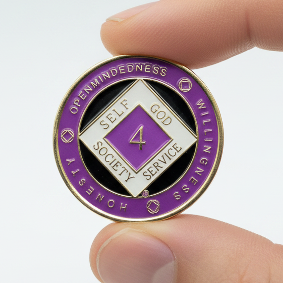 Recovery Medallion - Purple 1-50Yr